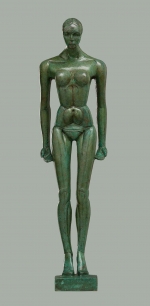  Patinated bronze figure. 2014. 53cm.